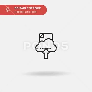 Upload Simple vector icon. Illustration symbol design template for web mobile Stock Illustration