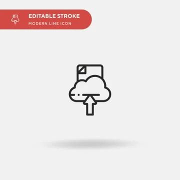 Upload Simple vector icon. Illustration symbol design template for web mobile 스톡 일러스트