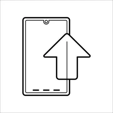 Upload via smartphone, backup data so it is not easily lost. Stock Illustration