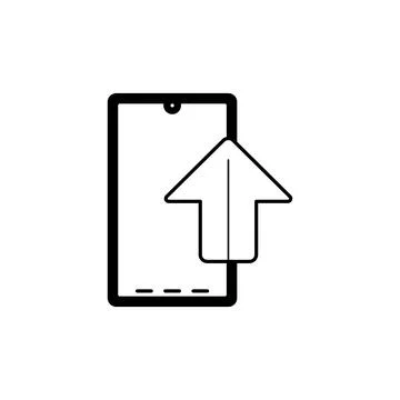 Upload via smartphone, backup data so it is not easily lost. Stock Illustration