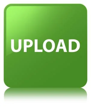 Upload soft green square button Stock Illustration