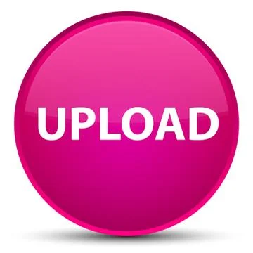 Upload special pink round button Stock Illustration