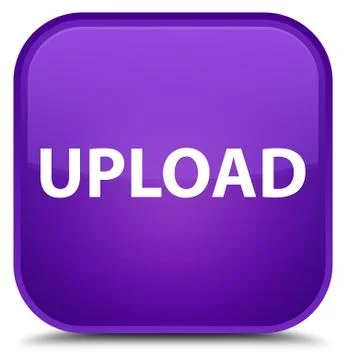 Upload special purple square button Stock Illustration