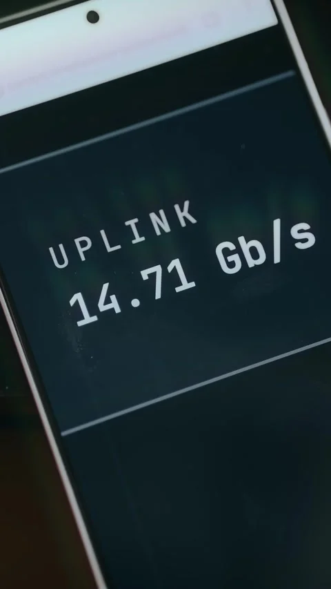 Upload speed test result from the Uplink app Stock Footage 333855802