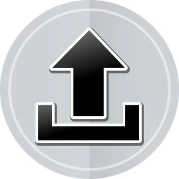 Upload sticker icon Stock Illustration