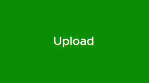 Upload text animated word with retro glitch effect green background Stock-Footage 313461293