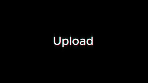 Upload text animated word with retro glitch effect black background Vídeo Stock 313461294