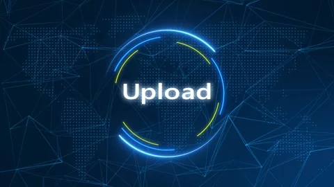 Upload Text Effect Technology Background Stock Footage 262598863