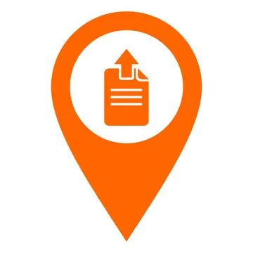 Upload und Kartenmarkierung - Document upload and location pin Upload und ... Stock Photos