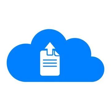 Upload und Wolke - Document upload and cloud Upload und Wolke - Document u... Stock Photos