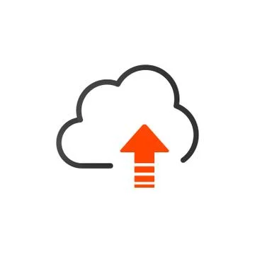 Upload vector icon, cloud storage symbol. Modern, simple flat icon for web si Stock Illustration