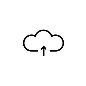 Upload vector icon, cloud storage symbol. Modern, simple flat vector illustra Stock Illustration
