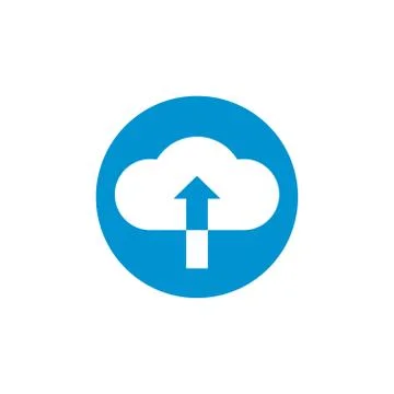 Upload vector icon, cloud storage symbol Stock Illustration