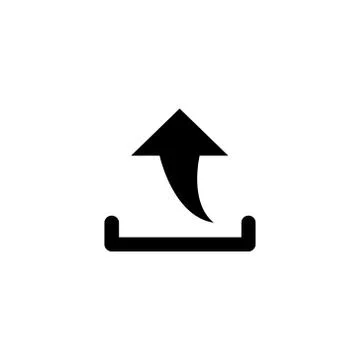 Upload vector icon, cloud storage symbol Stock Illustration