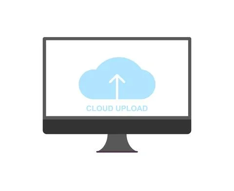Upload vector icon, cloud storage symbol. Vector illustration for web site Иллюстрация