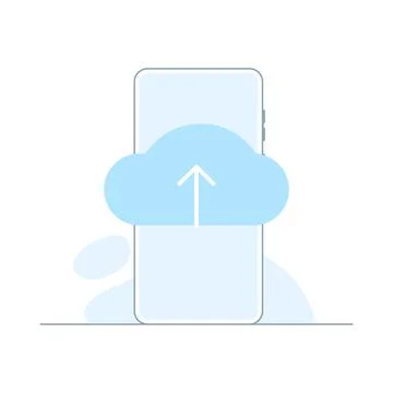 Upload vector icon, cloud storage symbol. Vector illustration for web site or Stock Illustration
