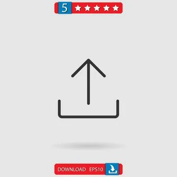Upload vector icon Illustrazione stock