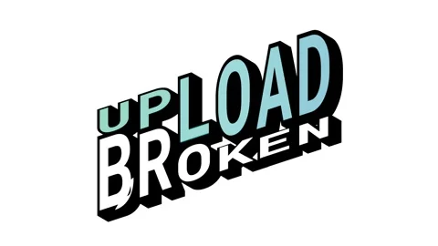 UPLOAD vs BROKEN, 3D Text Animation in Isometric View with Opposite Word Motion Stock Footage 314264165