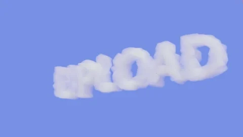Upload white cloud on blue back able to loop Video stock 263211671