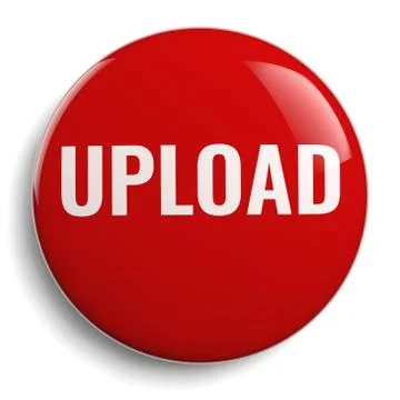 Upload Word Red Round Icon Stock Illustration
