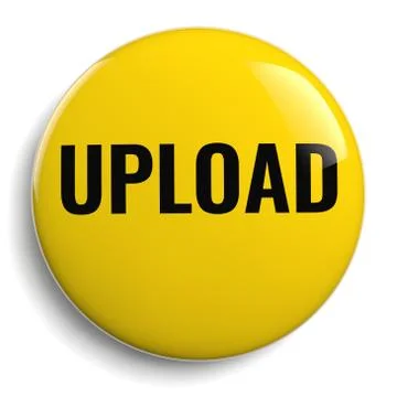 Upload Word Yellow Round Icon Stock Illustration