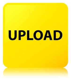 Upload yellow square button Illustrazione stock