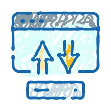 Uploading and downloading data information technology concept Stock Illustration