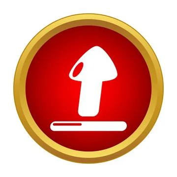 Uploading arrow icon indicating data transfer Ilustração Stock
