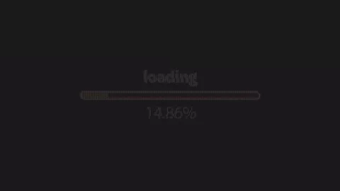 Uploading bar icon in progress represented in percentage. Futuristic progress Stock Footage 243412336