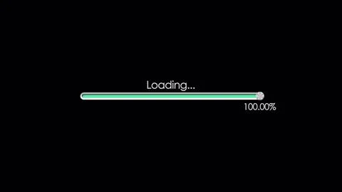 Uploading bar icon in progress represented in percentage. Futuristic progress 스톡 일러스트