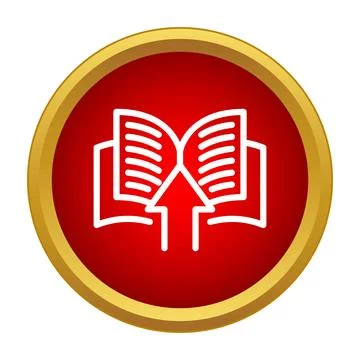 Uploading book icon representing digital publishing and learning 库存插图