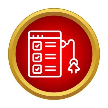 Uploading checklist items to a verified server icon Stock Illustration