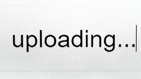 Uploading closeup computer screen or monitor Stock Footage 82991118