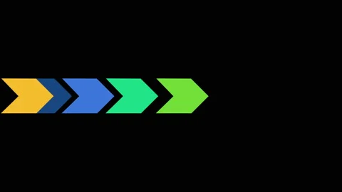 Uploading colourful arrows side direction Stock Footage 201465217