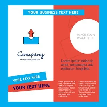 Uploading Company Brochure Template. Vector Busienss Template Stock Illustration