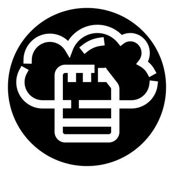 Uploading data from sd memory card to cloud storage 스톡 일러스트