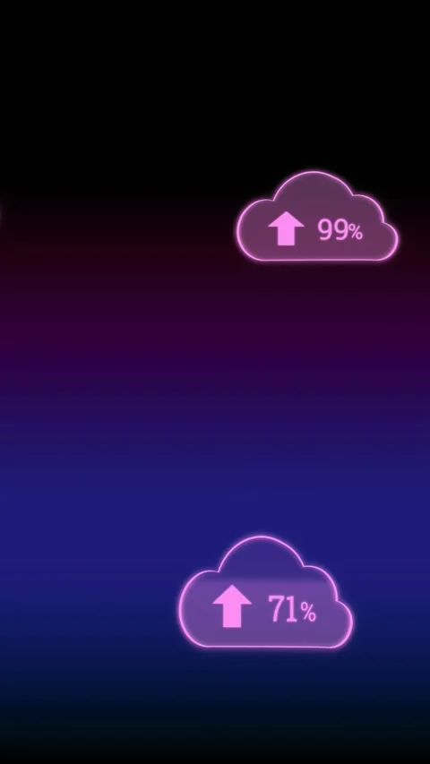 Uploading in the digital cloud 4k Stock Footage 324785948