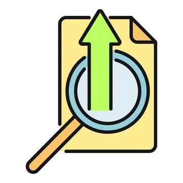 Uploading document to cloud server for analysis Stock Illustration