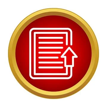 Uploading document file to cloud storage system icon イラスト素材