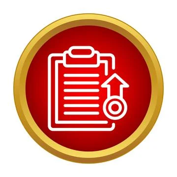 Uploading document to server icon for data transfer Stockillustratie