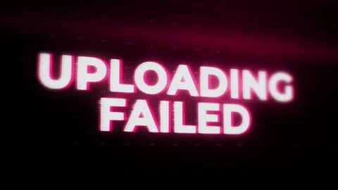 Uploading Failed Warning Alert Error Message flashing on Screen, Computer system Stock Footage 246956454