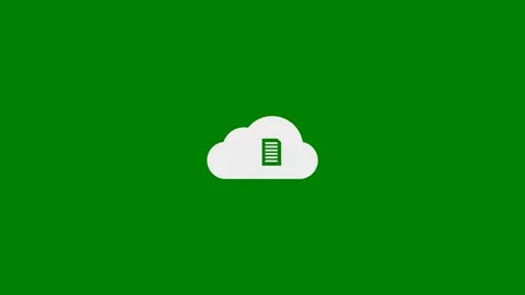 Uploading File to Cloud concept - Green Screen, 7.5% gray Stock Footage 331657093