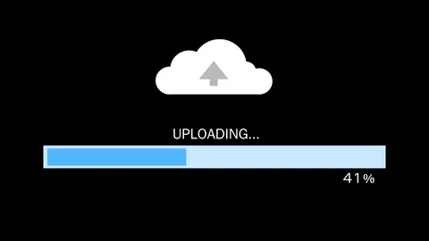 Uploading a file or resource to the cloud. Blue source code scrolling Stock Footage 118794550