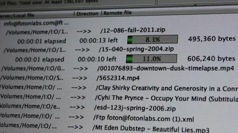 Uploading files from computer Video stock 32493667