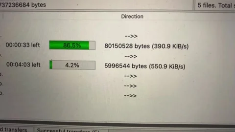 Uploading files via FTP software Stock Footage 283997949