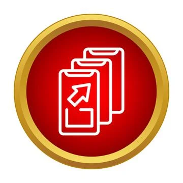 Uploading files from smartphone application icon concept 스톡 일러스트