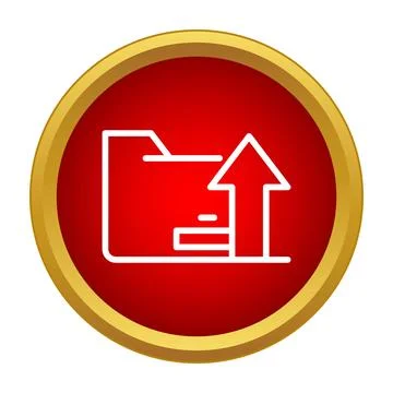 Uploading folder data to digital storage icon 스톡 일러스트