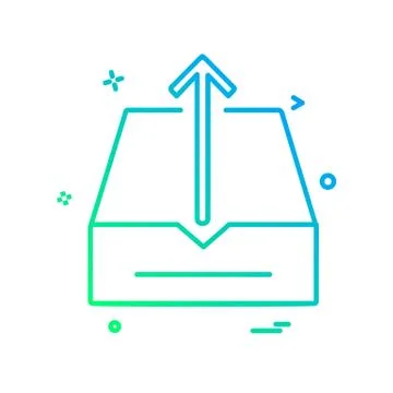 Uploading icon design vector Stock Illustration