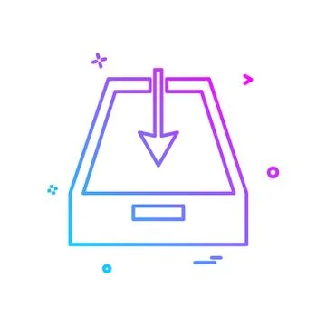 Uploading icon design vector Stock Illustration
