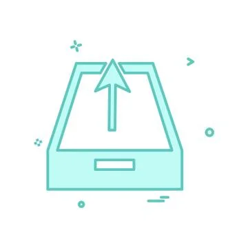 Uploading icon design vector Stock Illustration